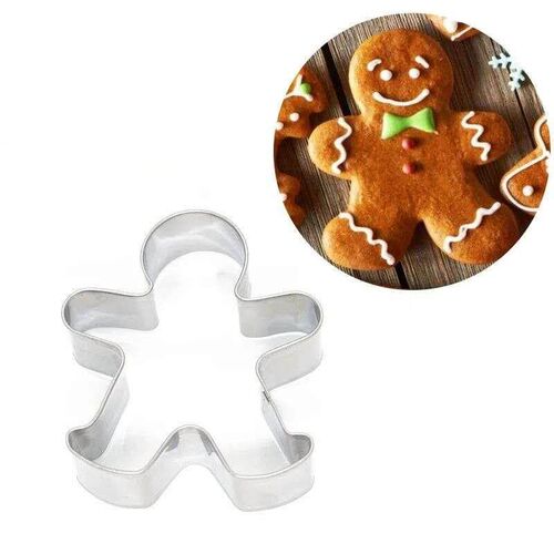 2Pcs Gingerbread Cookie Cutter Stainless Steel Biscuit Cutte