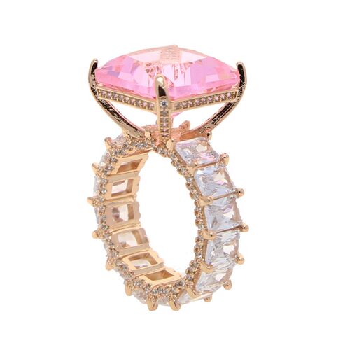 2023 High Quality Pink Square Rhinestone Cubic Zirconia CZ C