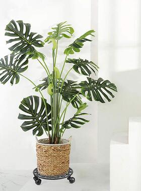 家厂直销室内家台用阳置物架落地万式向轮花盆架铸铁移动94848花