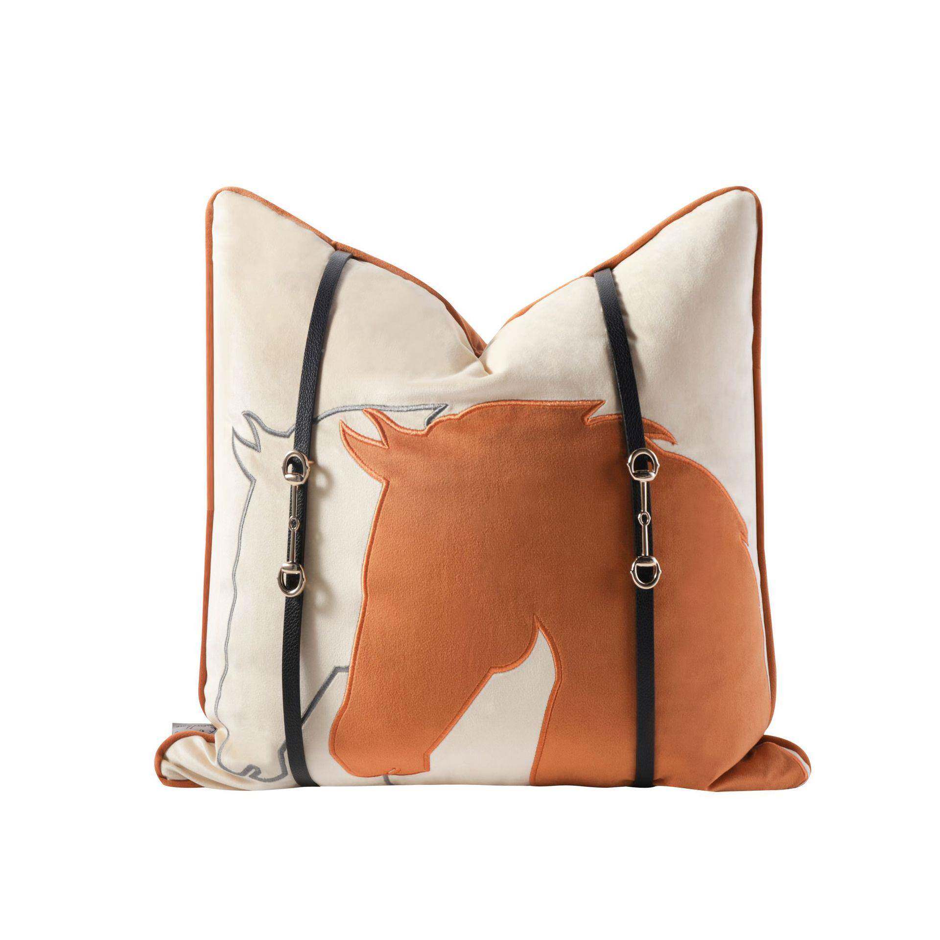 奢样间沙发抱枕高级感居家蓝色马头板靠枕室搭卧配WL1538轻复古靠