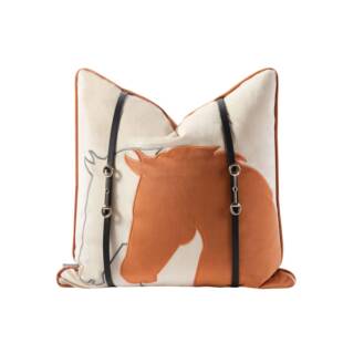 奢样间沙发抱枕高级感居家蓝色马头板靠枕室搭卧配WL1538轻复古靠