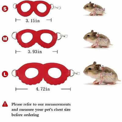 3Pcs PU Leather Hamster Chest Strap Windproof Anti Lost
