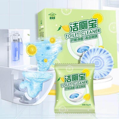 Lemon Scented Toilet Cleaner Blue Bubble - A powerful toilet
