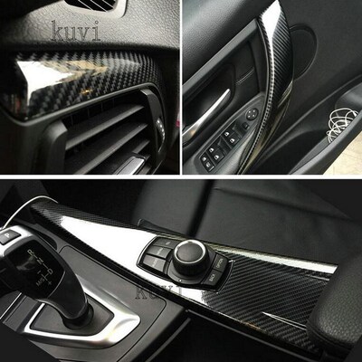 152CM PVC 5D Carbon Fiber Vinyl Foil Film Car Wrap Roll Sti