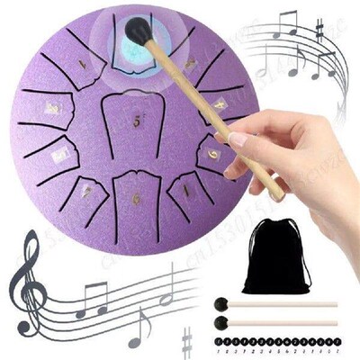 6 Inch 11 Notes Steel Tongue Drum Hollow Drum Mini Ethereal