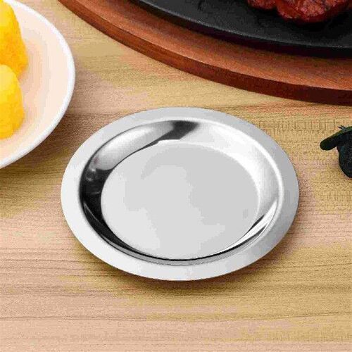 2 Pcs Stainless Steel Mat Coasters Hotel Kitchen Pad Metal