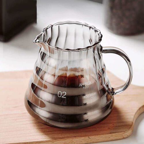 Diamond striped hand pour over coffee sharing pot drip filte