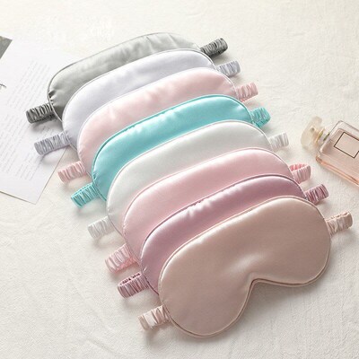 1PC Imitated Silk Eye Patch Shading Sleep Eye Mask Adjustabl