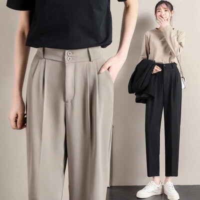 New suit pants spring and summer khaki womens Harlan straig