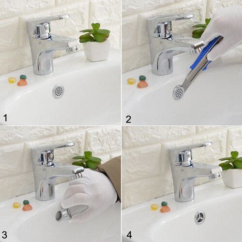 1Pcs Sink Hole Round Overflow ver Ceramic Pots Basin Sink Ov