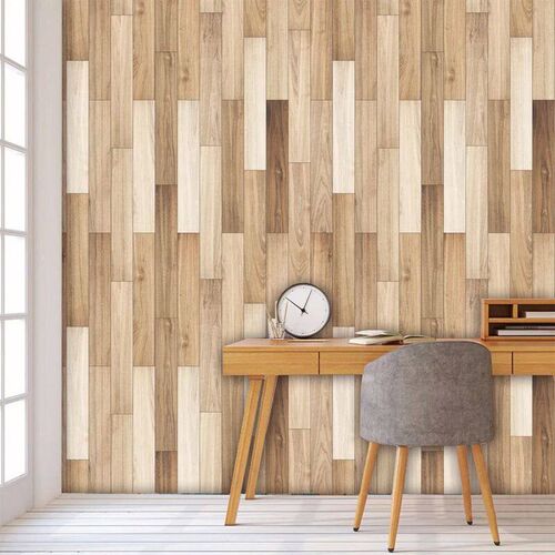 20Pc PVC Waterproof Wood Grain Tile Sticker Kitchen Bathroom