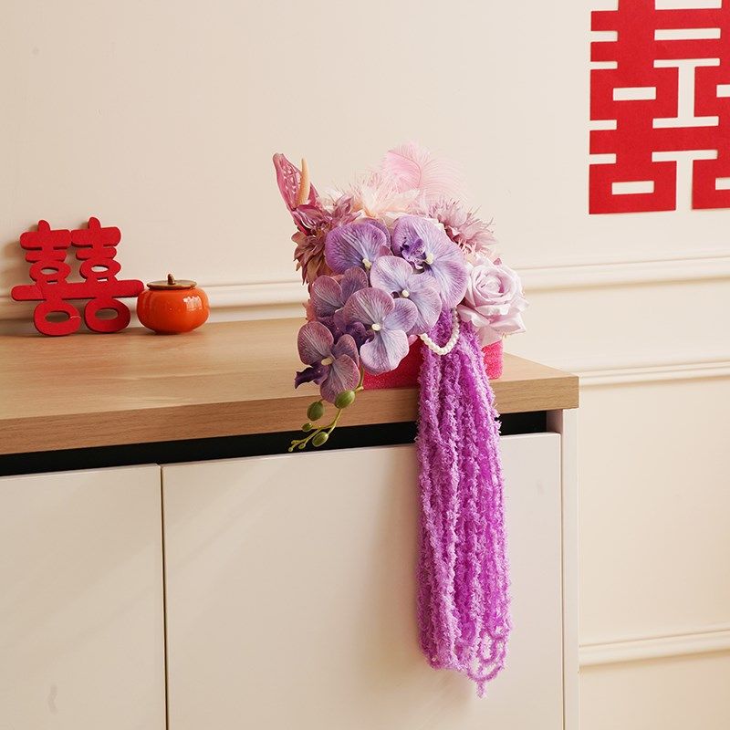 吾家婚品结婚婚房喜庆仿真花装饰摆件新房客厅装饰花婚礼布置花篮,节庆用品/礼品,婚庆绢花,淘宝优惠券,粉丝福利购,淘宝优惠卷