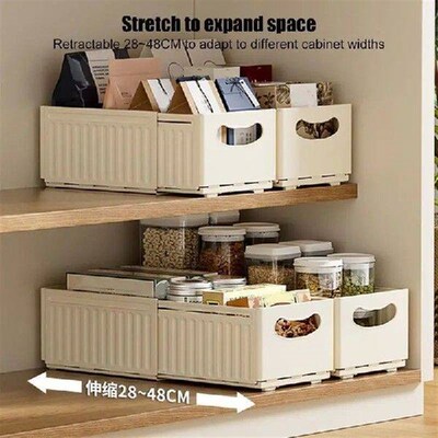 Retractable Storage Containers 3pcs Bathroom Organizers And
