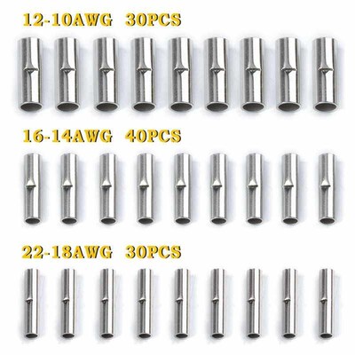 600/150/100/50Pcs AWG 22-10 Copper Tinned Splice Crimp Termi