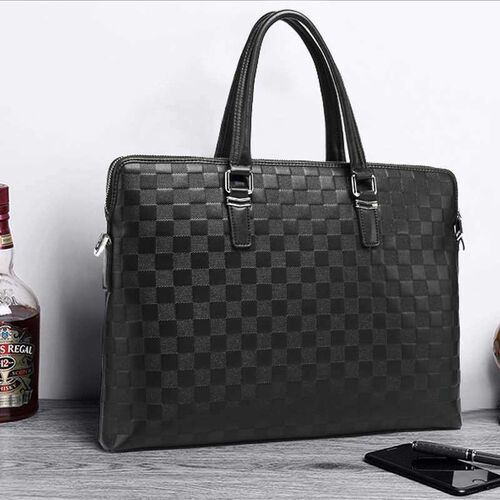 New Style Plaid Mens Business Briefcase Single Shoulder Cro