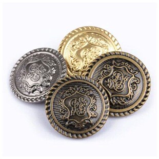 DIY sewing Decoration Copper Metal Vintage badge shank Coat