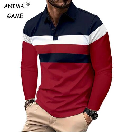 New Sweatwear Mens Long Sleeve Lapel Breathable Shirts for
