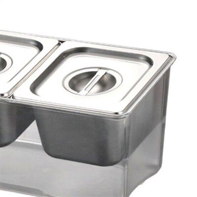 Chilled Condiment Caddy Removable Containers Fruit Tray