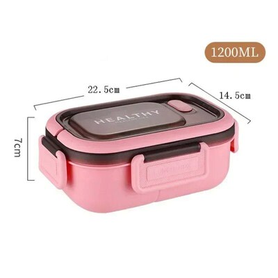 Lunch Box with Tableware for Office Workers Square Divided M