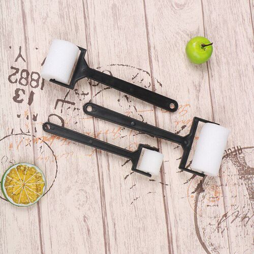 3Pcs/Set Foam White Sponge Brush Painting Roller Brush Kids