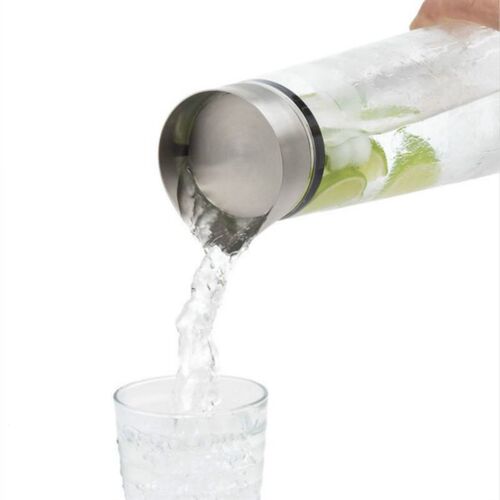 1L/1.5L Thickened Glass Water Bottle With Stainless Steel Li