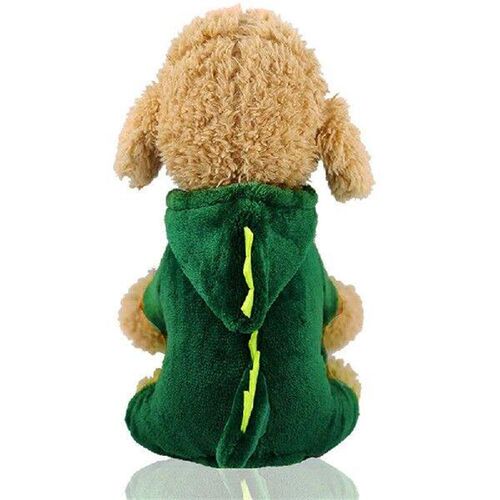 Pet Dog Clothes Funny Dinosaur Costumes Winter Warm Plush