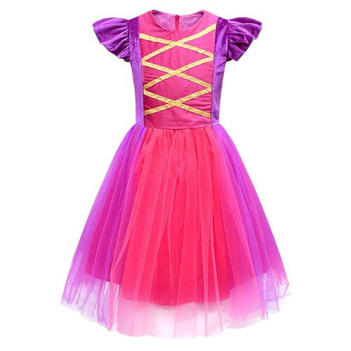 Girls Halloween Costume Ruffle Sleeve Dress with Cloak