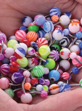 10/20/30/50 PCS Acrylic Belly Piercing Lot Bar Mix Belly But