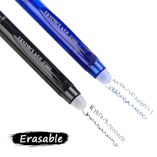Creative Large Capacity Press Erasable Gel Pens Set 0.5mm Bl