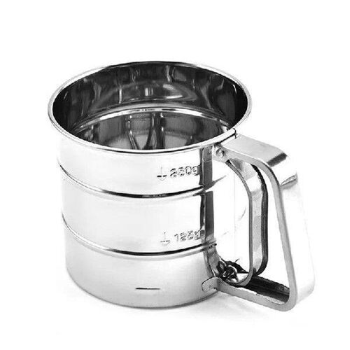 Stainless Steel Flour Sieve Cup Powder Sieve Mesh Kitchen