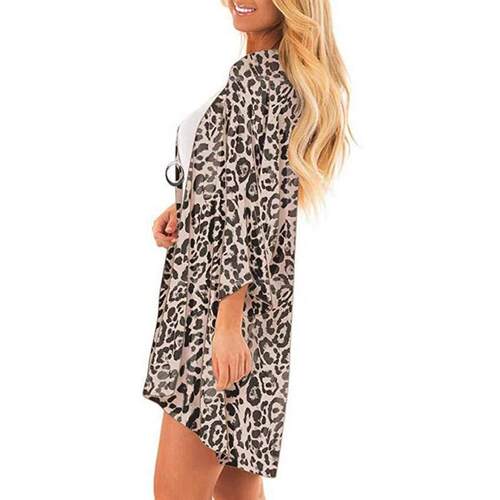 30@Blouse Women Leopard Print ops ver Blouse Plus Size Shirt