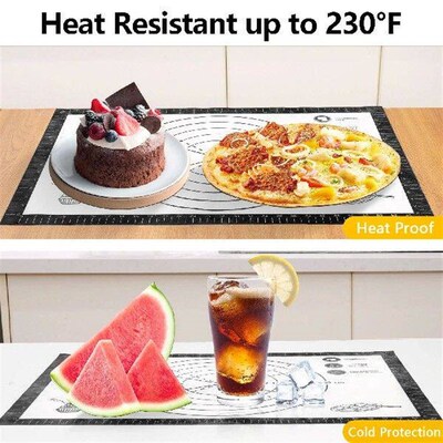 Silicone Pastry Mat Extra Thick Non Stick Large Baking Mat