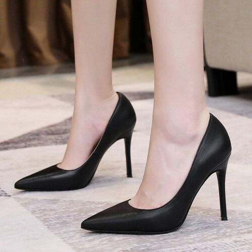 Spring Autumn New Korean High Heels Black Professional Point