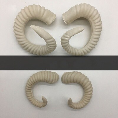 White Simulation Goat DIY Headband Sheep Horn Artificial Pla