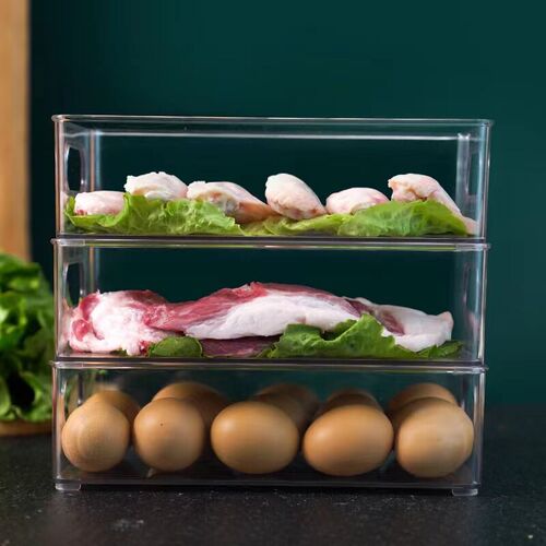 Refrigerator Organizer Bin Stackable Food Fridge Storage Box