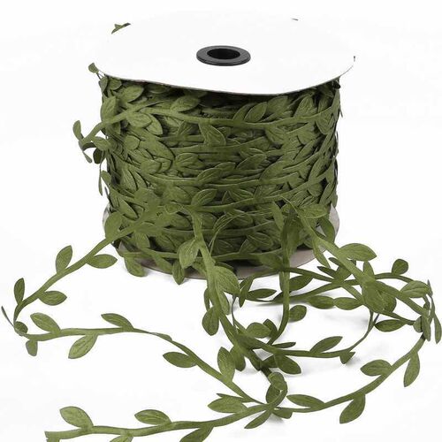 10Meter Silk Leaf-Shaped Artificial Flower Green Leaves For