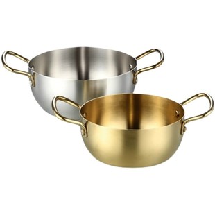 韩式泡面锅家用汤锅煮方便面锅不锈钢拉面锅创意耳小煮锅电磁炉