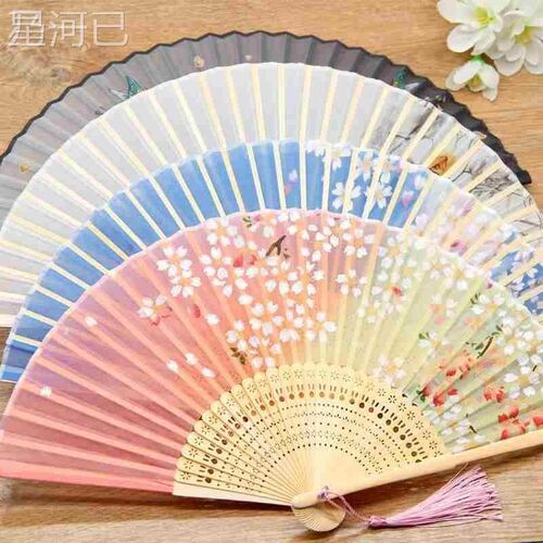 Bamboo Fold Hand Fans Wedding Chinese Fan Children China Ant