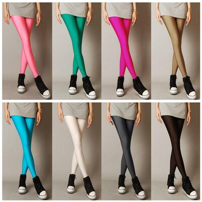 2022 New Spring Autume Solid Candy Neon Leggings for Women H