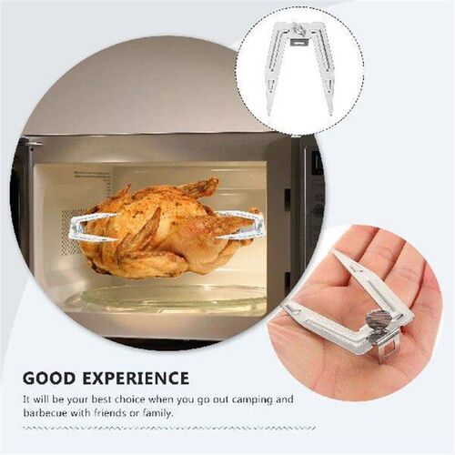 Home Grilled Forks Stainless Steel Rotating Roasting Shaft