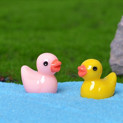 100pcs Mini Ducks Realistic Tiny Animal Ornament Fairy House