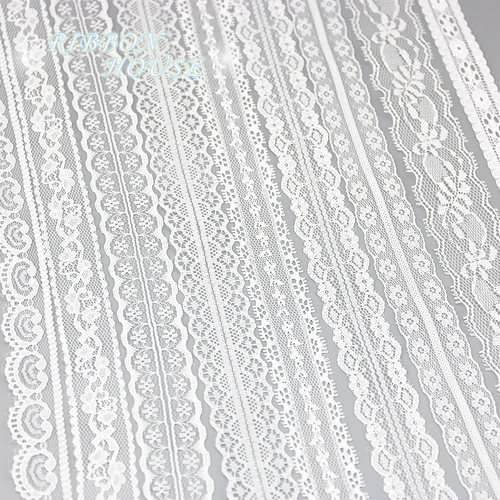 (5 yards/roll) white Lace fabric Webbing Decoration Lovely g