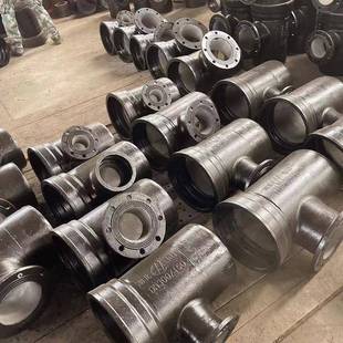 球墨铸铁管件弯头配件全盘双承双盘四通球墨铸铁管配件铸铁三通
