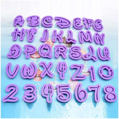 Mould 36 Alphanumeric 36 Piece Plastic Cookie Cutting Die C