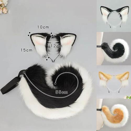 Halloween Dog Ear Tail Set Shiba Inu Cosplay Costume Realist