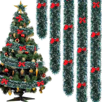 Christmas Bow Tel Ribbon Green Cane Ribbon Garland Xmas Tree