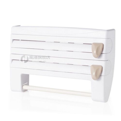Kitchen Roll Dispenser Cling Film Tin F Towel Holder Rack Wa