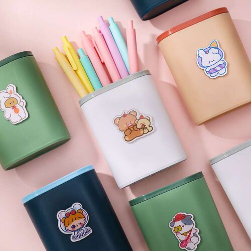 Cartoon Pen Container Cute Girly Heart Fashion Ins Style Chi
