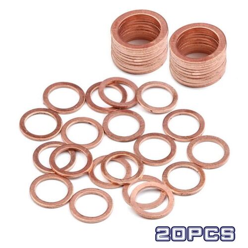 50/20pcs Solid Copper Washer Flat Ring Gasket Sealing Ring C