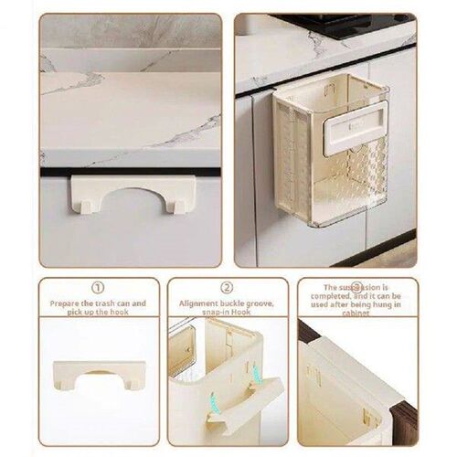Garbage 10l Capacity Hanging Kitchen Trash Garbage Bin for